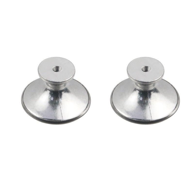 Geesatis 20 pcs Silver Cabinet Knobs Round Brushed Nickel Drawer Knobs Modern Cabinet Door Knobs Kitchen Cabinet Knobs, with Mounting Screws, Knob Dia 1.2 inch - Image 5